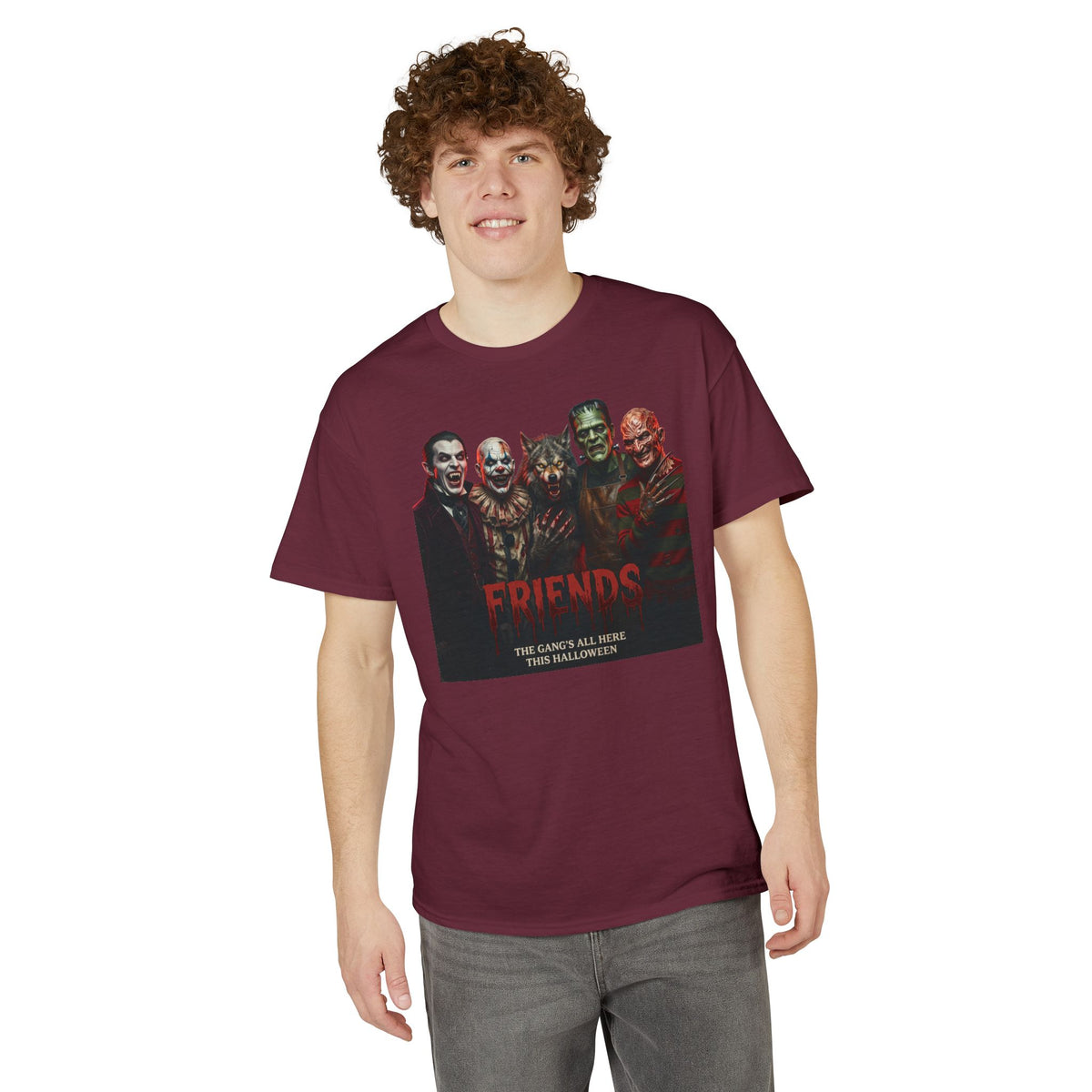 Kryo Horror Icons “Friends” T-Shirt – Vintage Killer Villains Halloween Tee