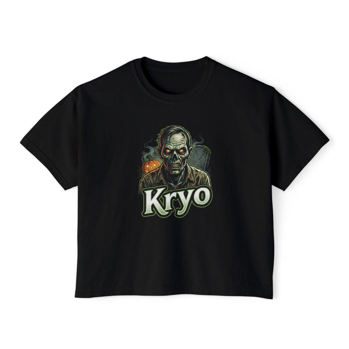 Kryo Zombie Graphic Tee — Women's Boxy Halloween Shirt