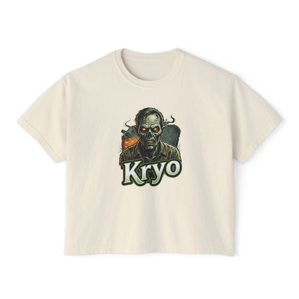 Kryo Zombie Graphic Tee — Women's Boxy Halloween Shirt
