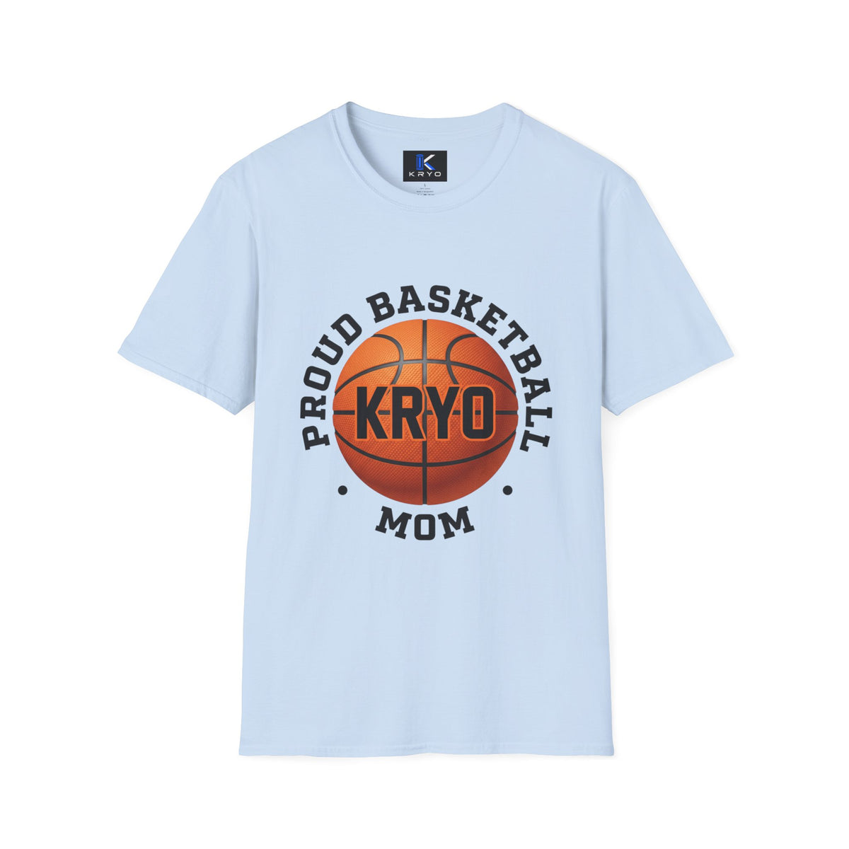Proud Basketball Mom T-Shirt — Custom Name (KRYO) Basketball Tee