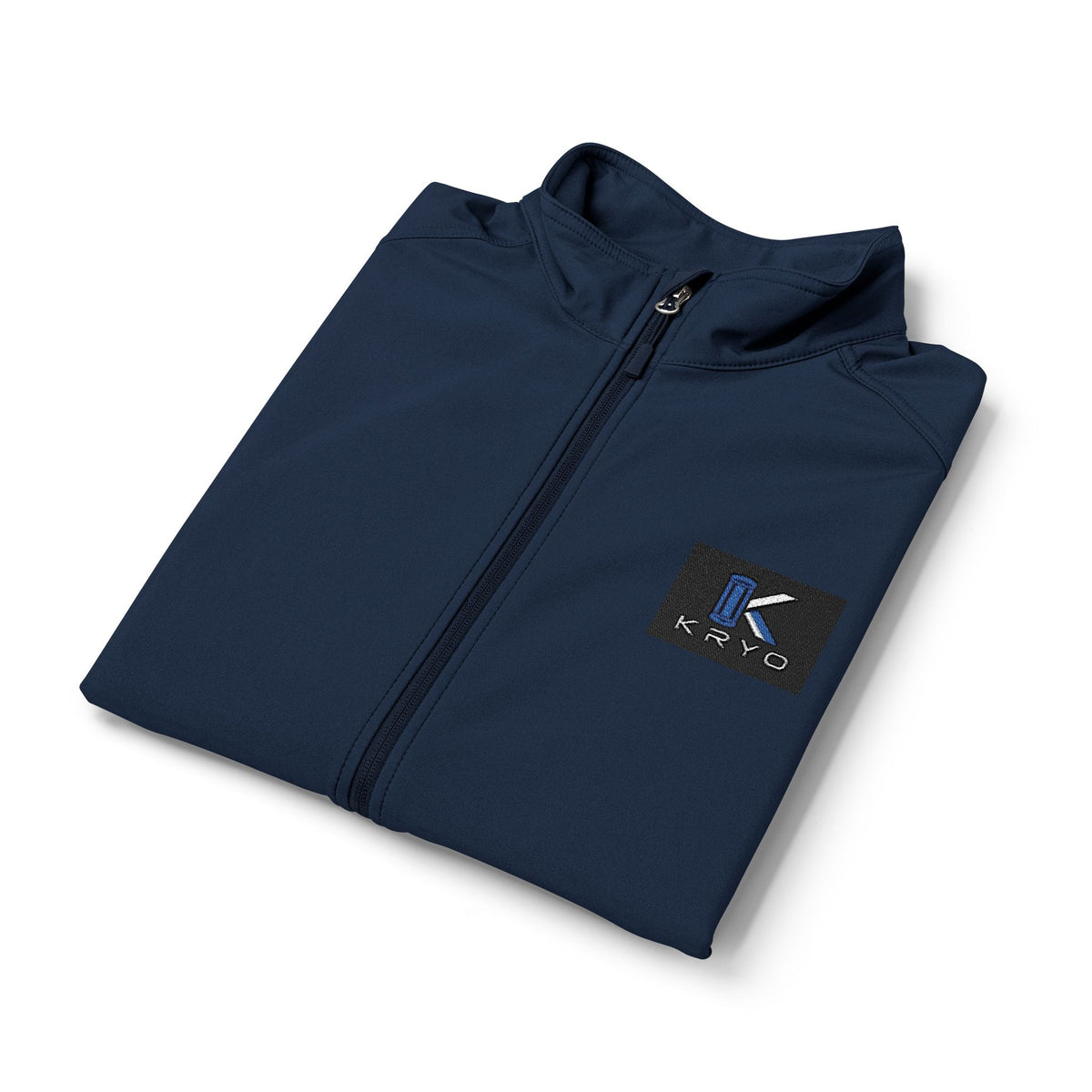 Men's Kryo Soft Shell Vest — Blue 'K' Logo Chest Patch, Windproof Layer for Casual & Workwear