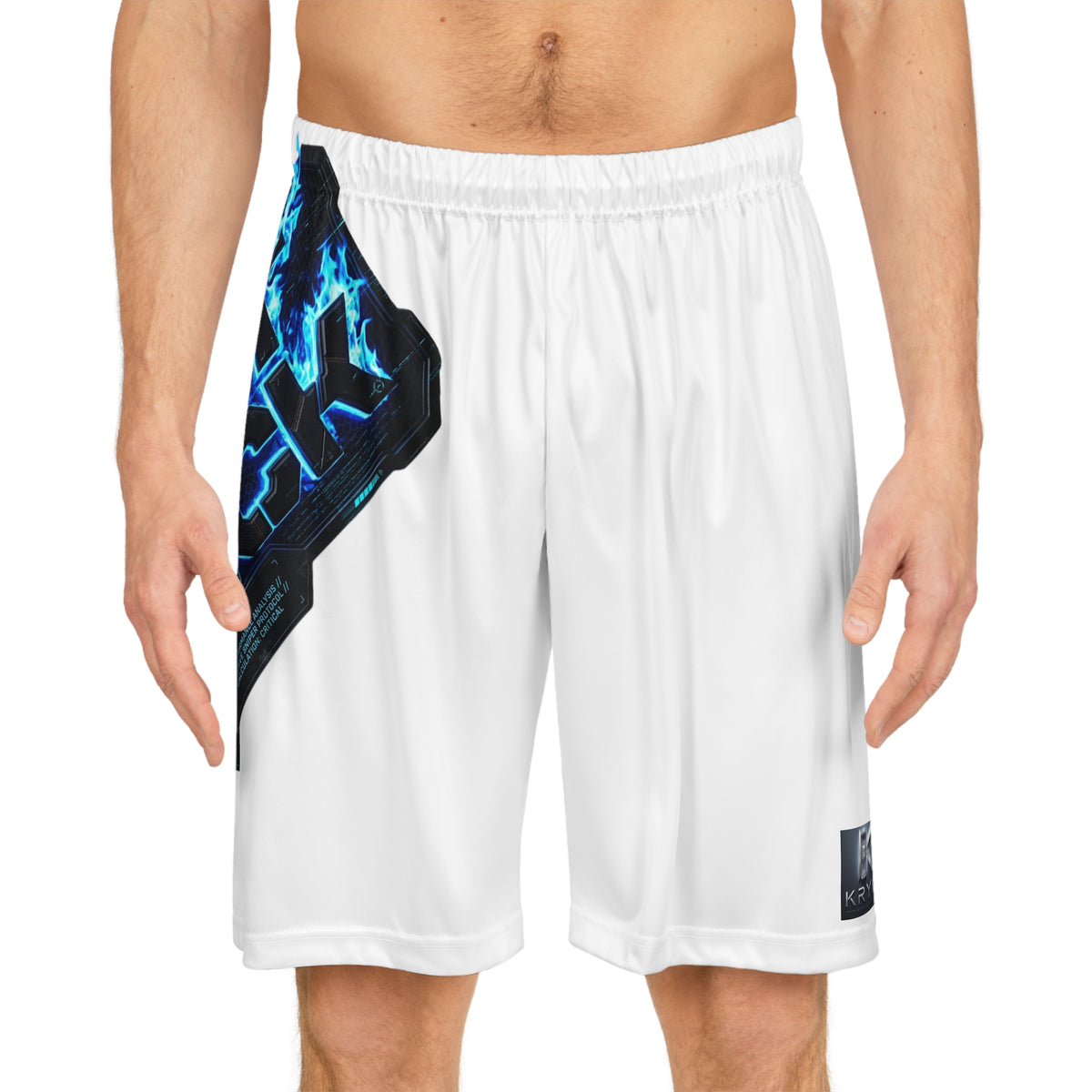 Kryo Heat Check Basketball Shorts — White AOP Athletic Shorts