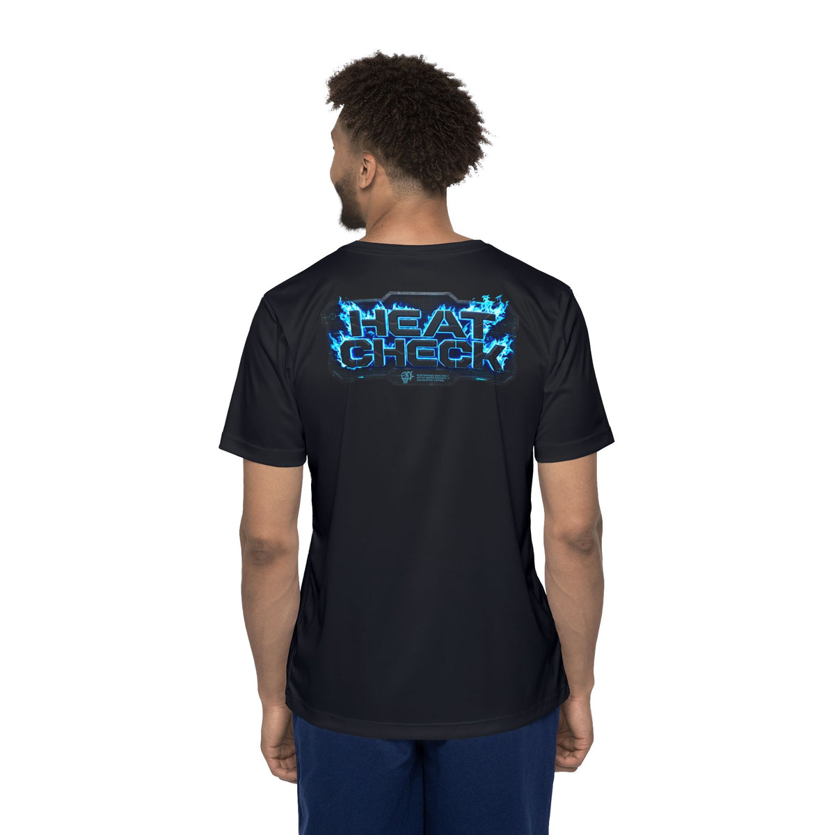 Kryo Men's Black 'Heat Check' Athletic Jersey — Electric Blue Sports Tee
