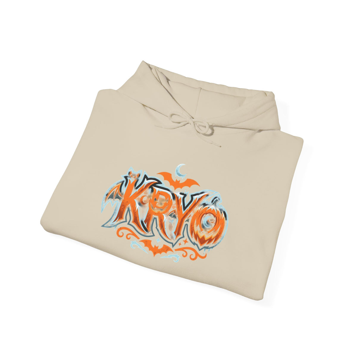 Kryo Graffiti Hoodie - Retro Orange Streetwear Pullover