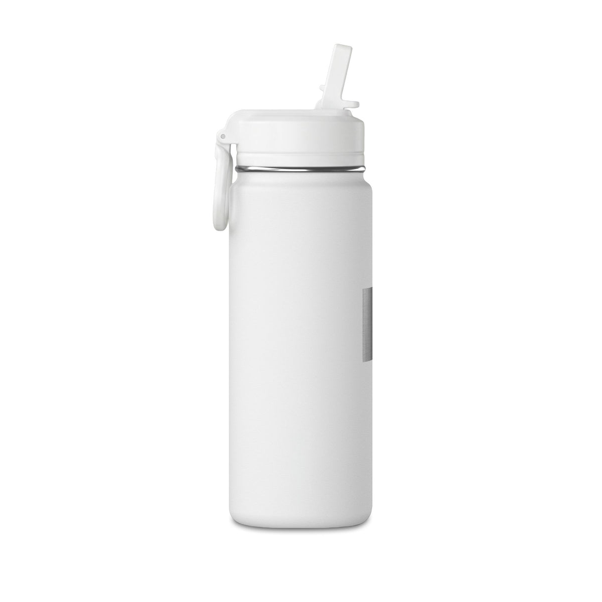 Kryo 20oz Mini Water Bottle — Minimal Metallic Square Stainless Straw Bottle