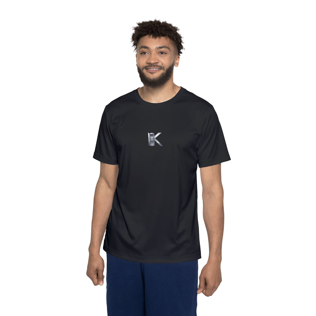 Kryo Men's Black 'Heat Check' Athletic Jersey — Electric Blue Sports Tee