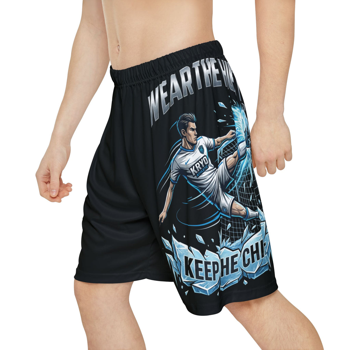 Soccer Hustle Men’s Sports Shorts — Keep the Chill AOP Athletic Shorts