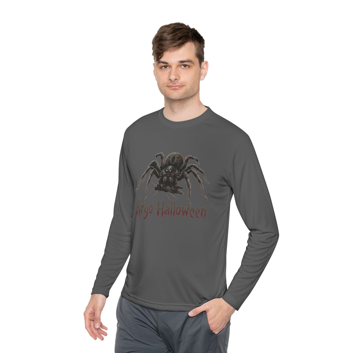 Halloween Spider Long Sleeve Tee — "Kryo Halloween" Graphic