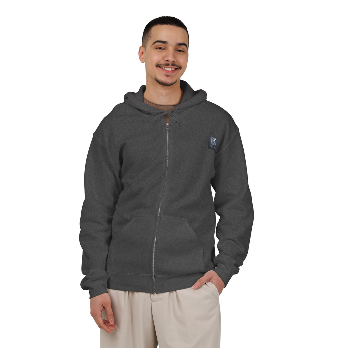 Kryo Creepy Clown Zip Hoodie – Vintage Horror Graphic Full‑Zip Sweatshirt