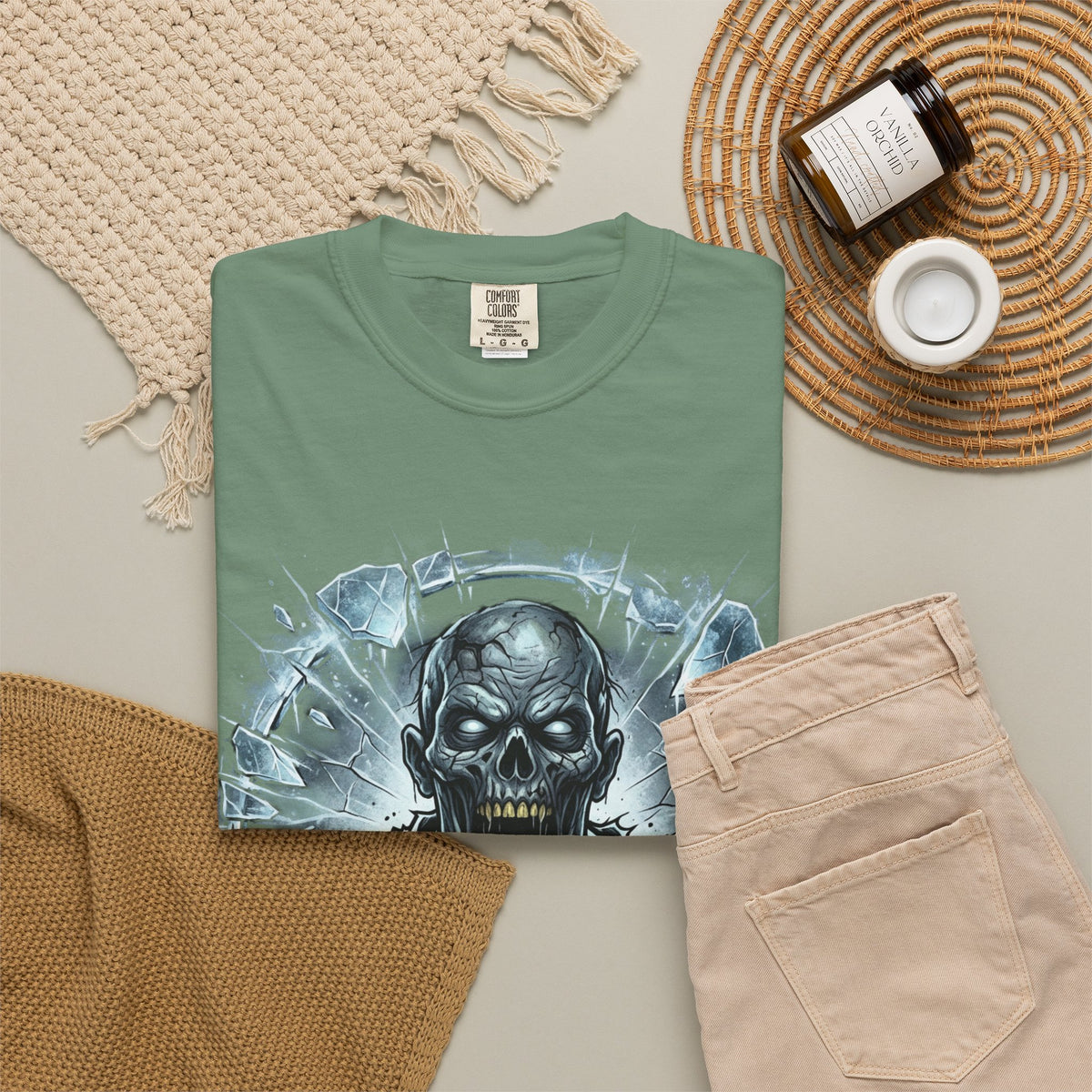 KRYO Skull Graphic T-Shirt — Horror Zombie Illustration Tee