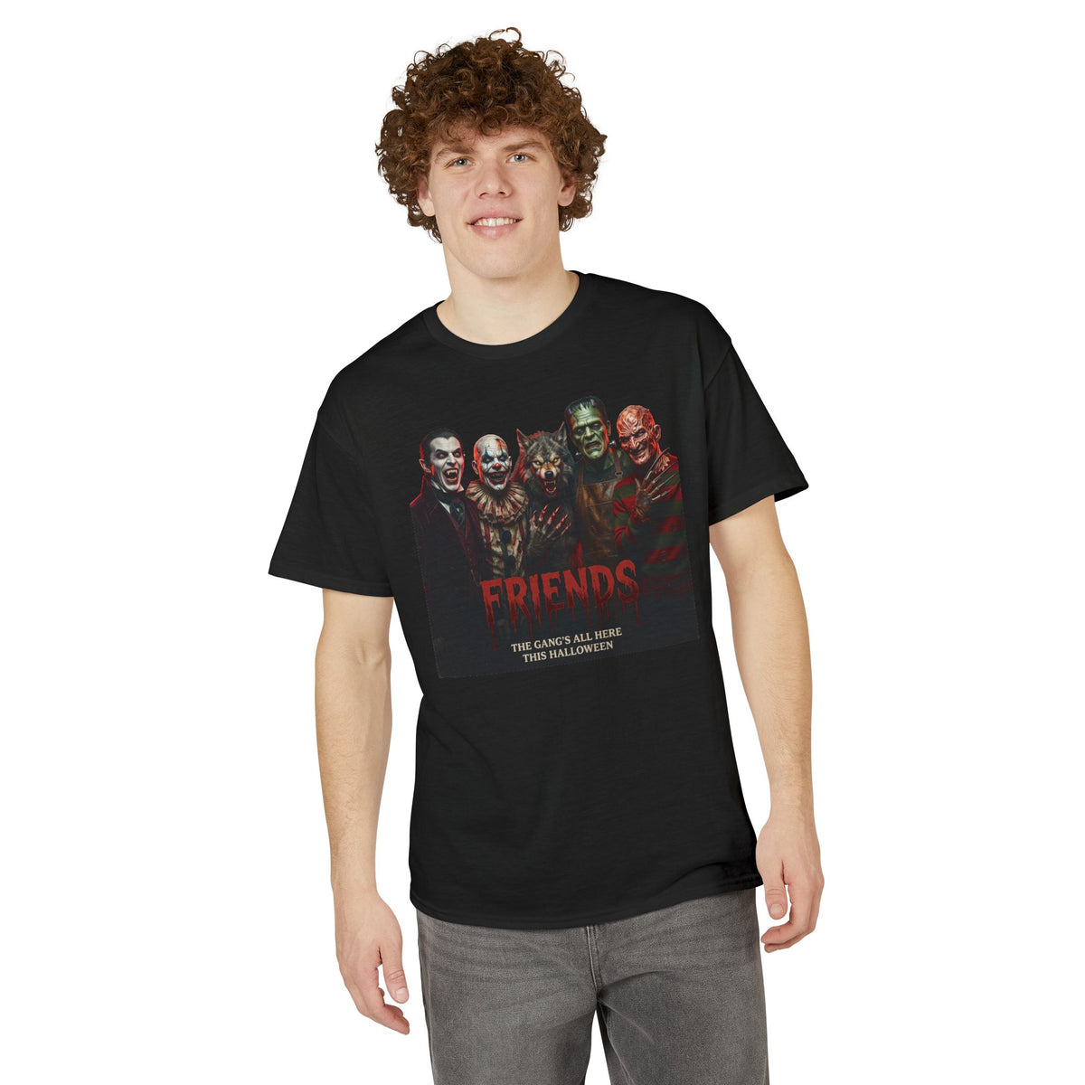 Kryo Horror Icons “Friends” T-Shirt – Vintage Killer Villains Halloween Tee