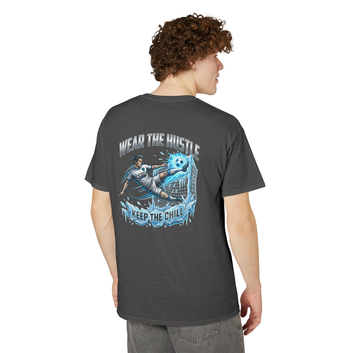 Kryo Soccer Wear The Hustle Soccer T-Shirt — "Keep The Goal" Motivational Graphic Tee
