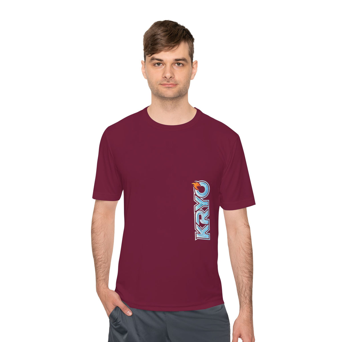 KRYO Workout Gear Vertical Logo Performance Tee