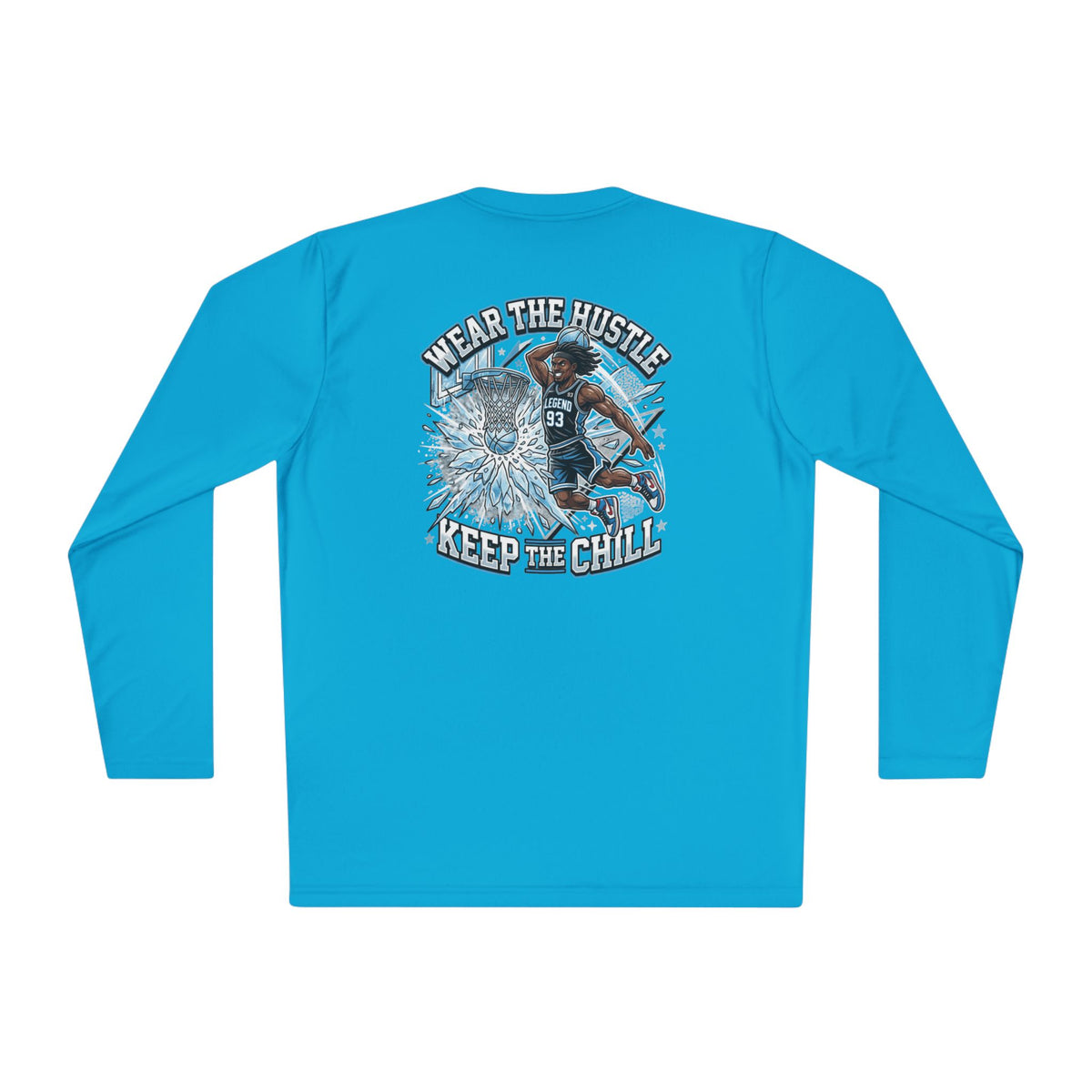 Kryo Long Sleeve Tee — 'Fear the Hustle, Keep the Chill' Graphic Basketball Design