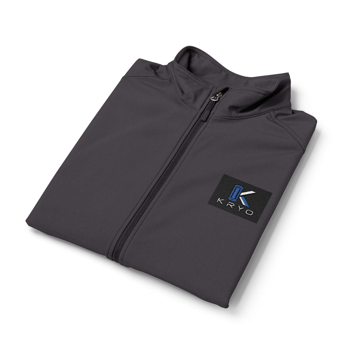 Men's Kryo Soft Shell Vest — Blue 'K' Logo Chest Patch, Windproof Layer for Casual & Workwear