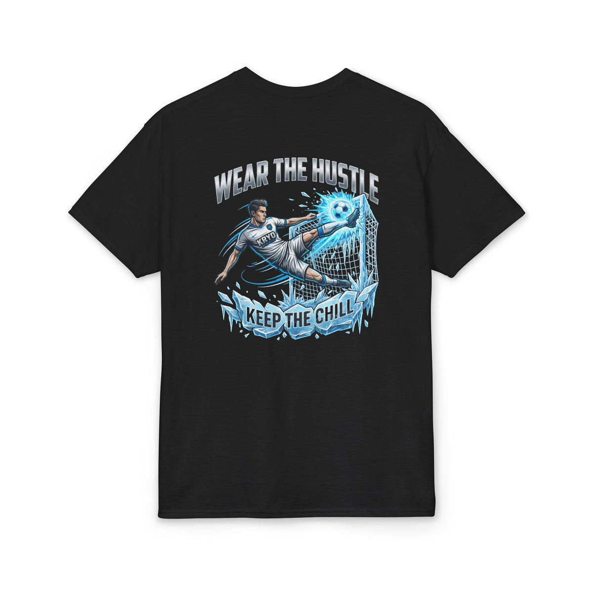 Kryo Soccer Wear The Hustle Soccer T-Shirt — "Keep The Goal" Motivational Graphic Tee