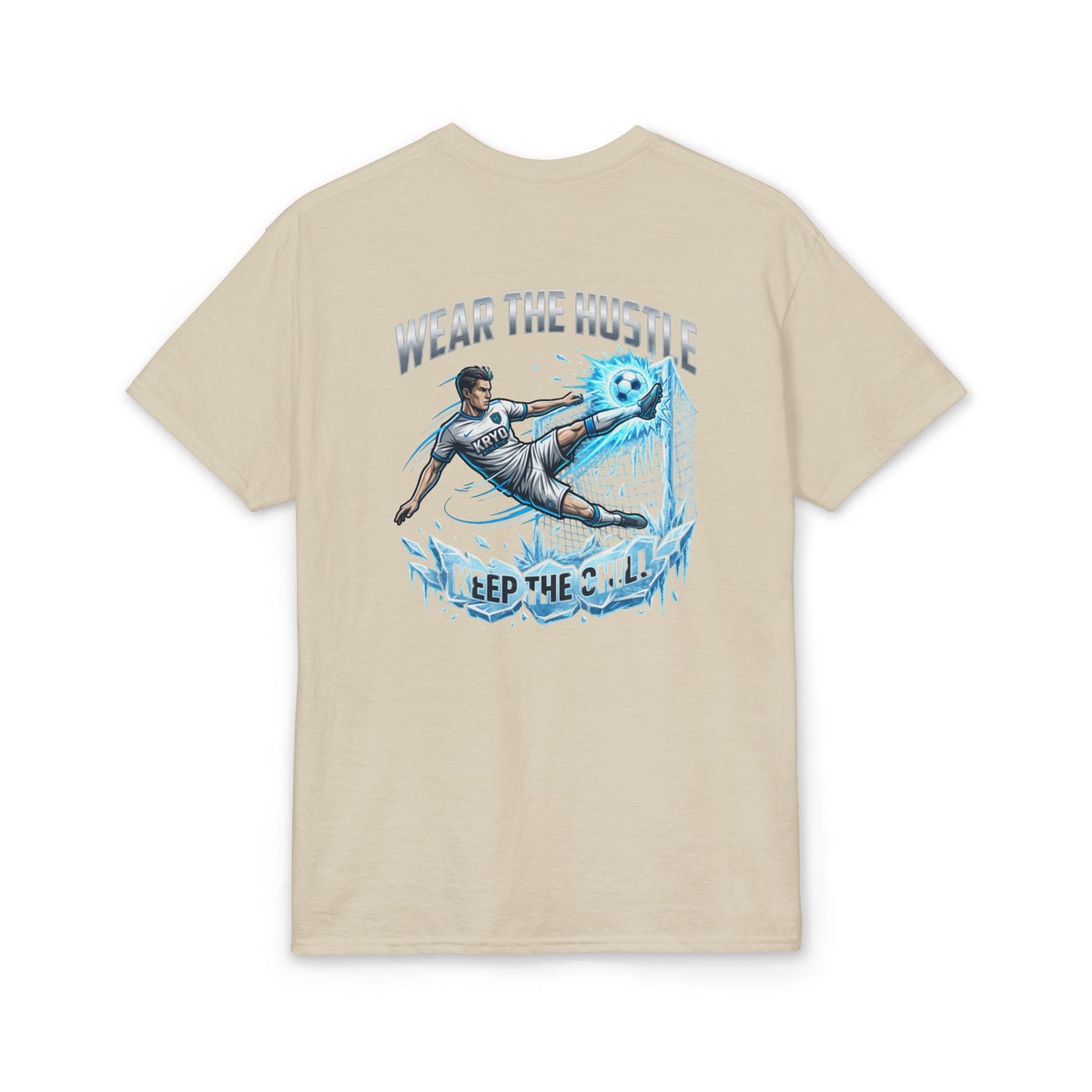 Kryo Soccer Wear The Hustle Soccer T-Shirt — "Keep The Goal" Motivational Graphic Tee