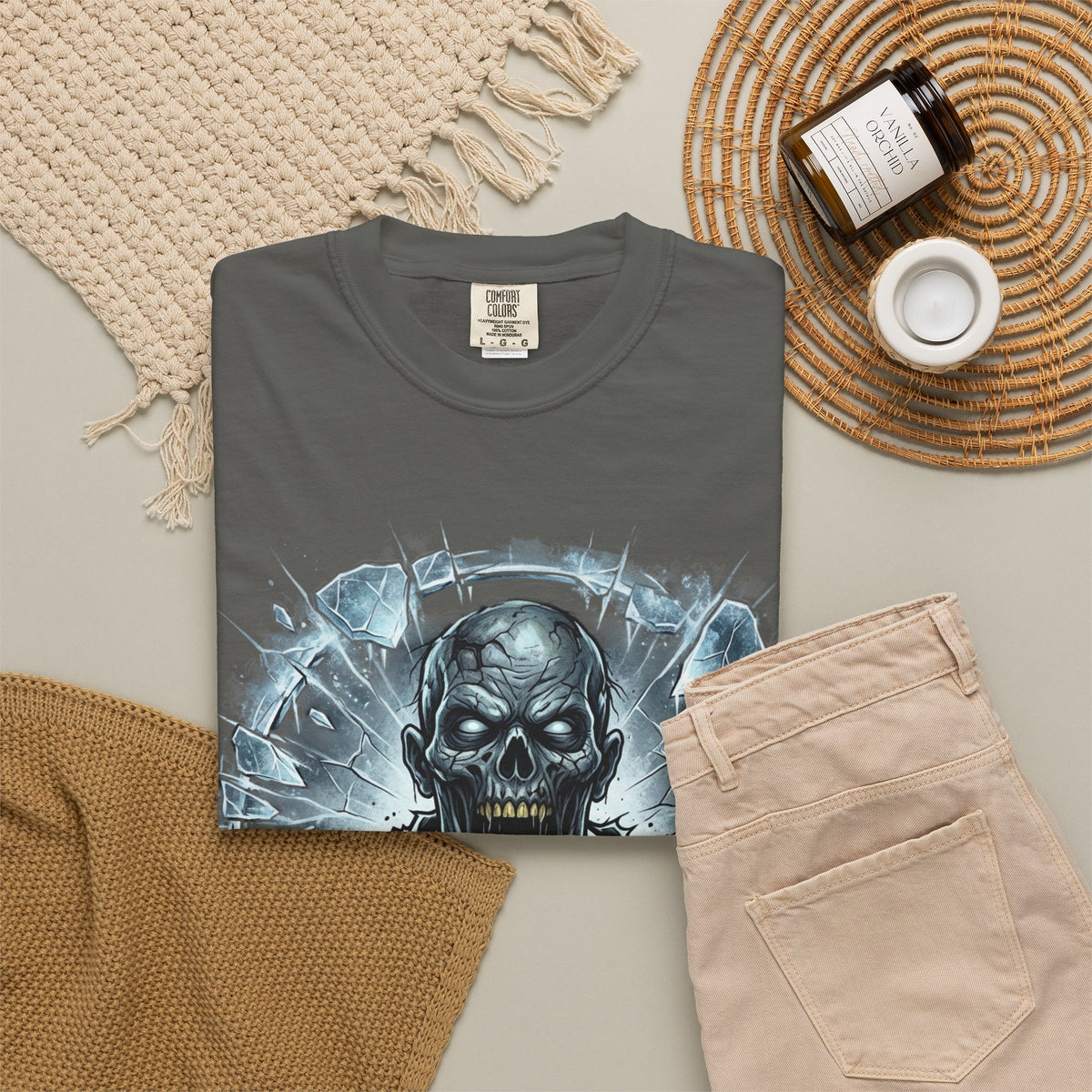 KRYO Skull Graphic T-Shirt — Horror Zombie Illustration Tee