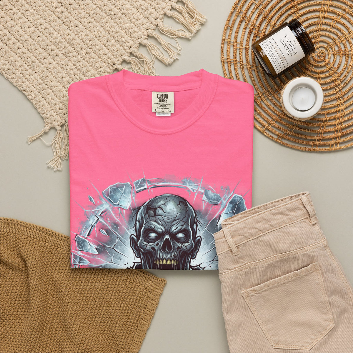 KRYO Skull Graphic T-Shirt — Horror Zombie Illustration Tee