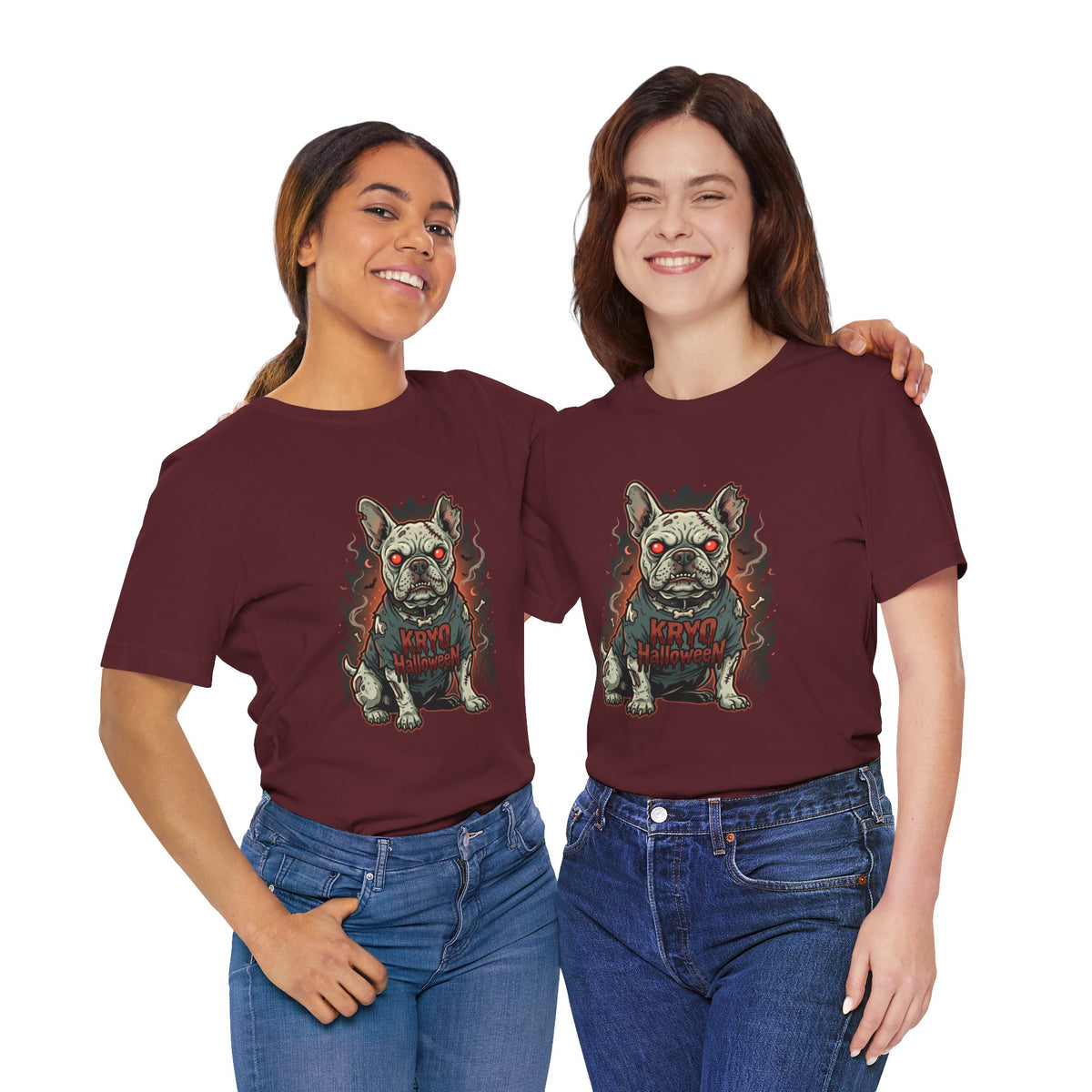KRYO Halloween Zombie Dog T-Shirt — Creepy French Bulldog Graphic Tee