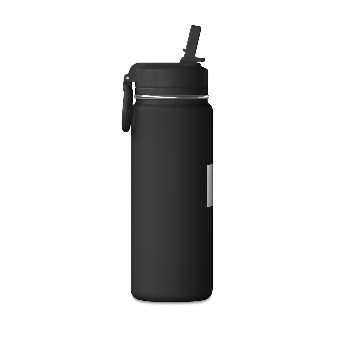 Kryo 20oz Mini Water Bottle — Minimal Metallic Square Stainless Straw Bottle