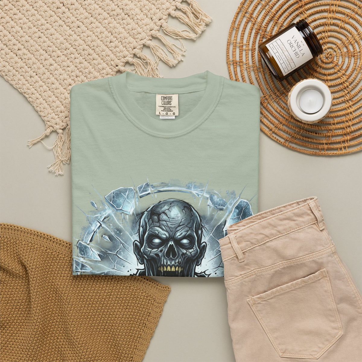 KRYO Skull Graphic T-Shirt — Horror Zombie Illustration Tee