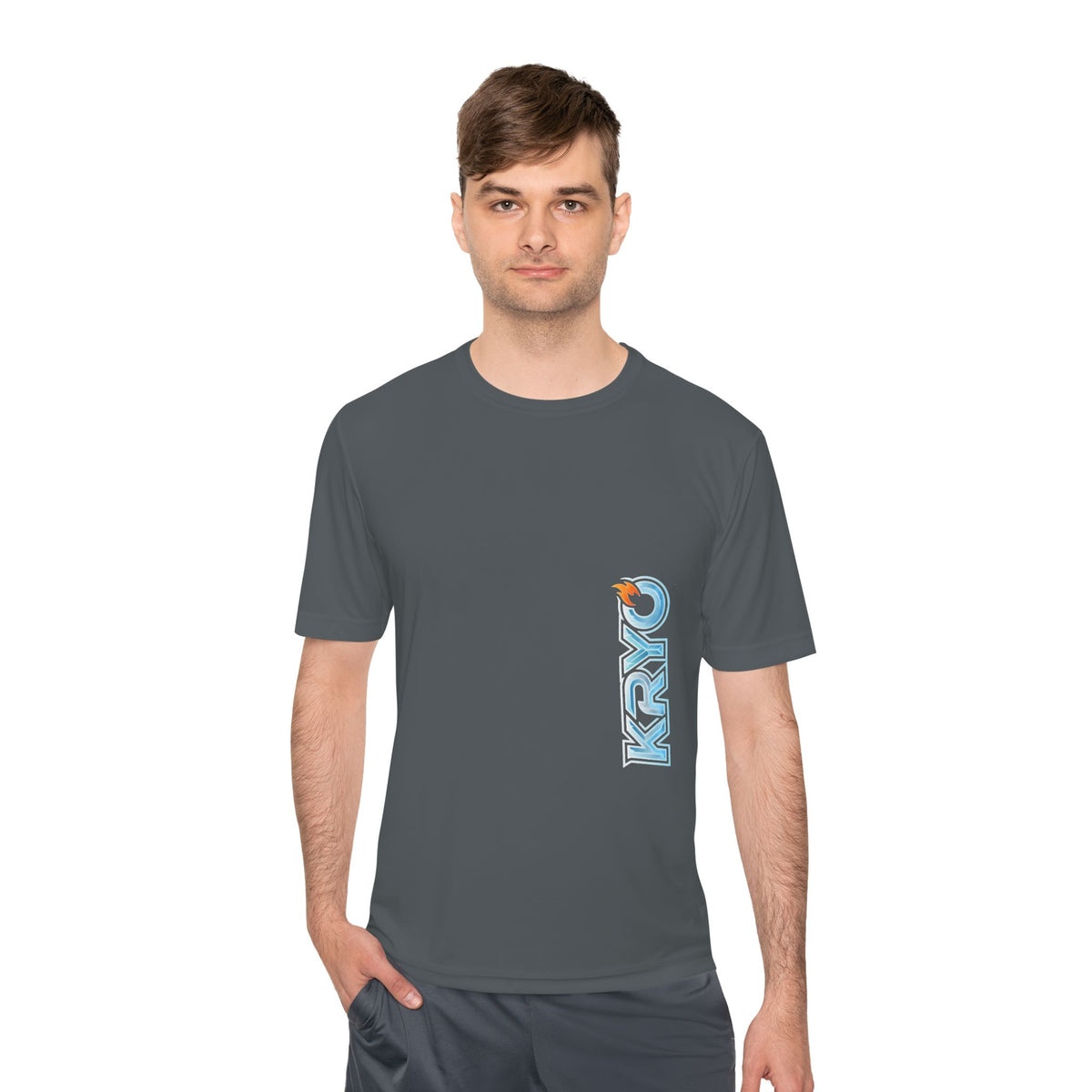 KRYO Workout Gear Vertical Logo Performance Tee