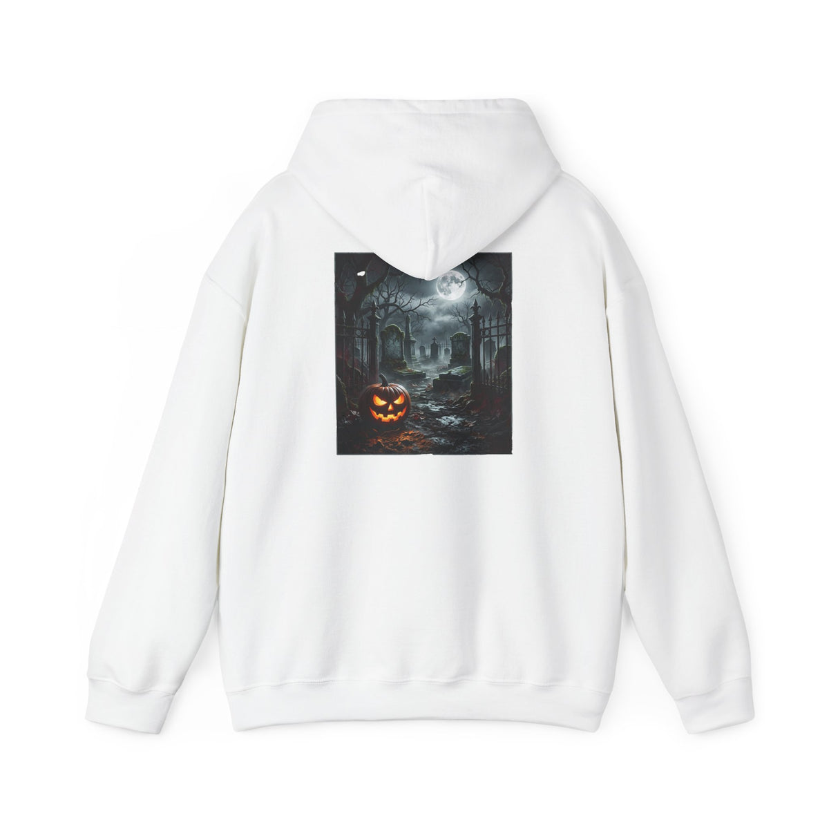Hoodie — Halloween Haunted House Pumpkin Graphic