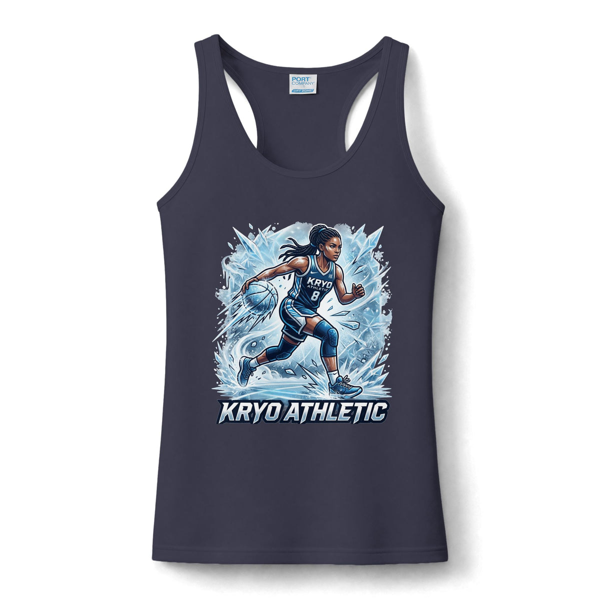 Kryo Athletic Women’s Performance Tank — ‘Kryo Athletic’ Ice-Action Sports Graphic