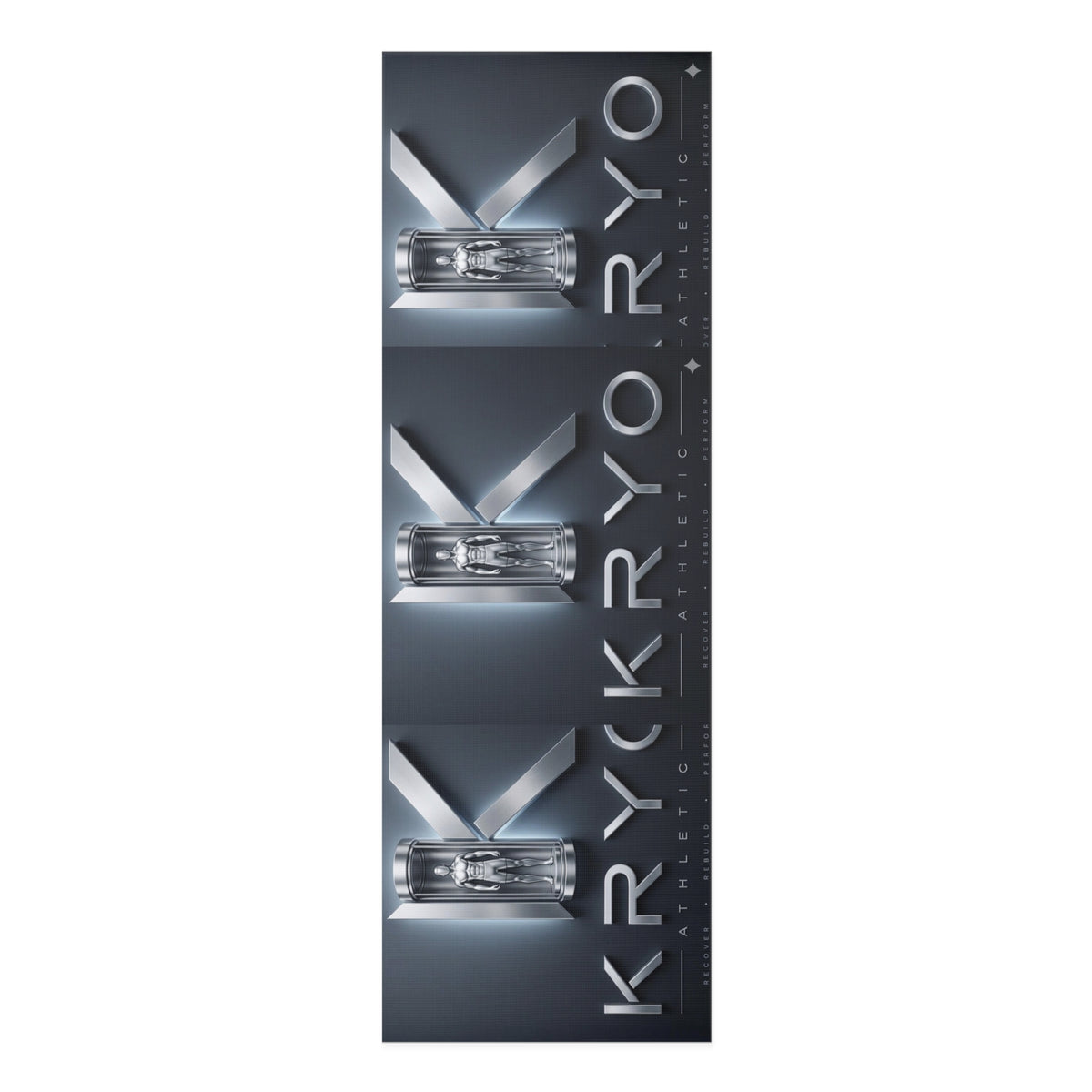 KRYO Cryotherapy Capsule Foam Yoga Mat – Sleek Metallic Fitness Mat