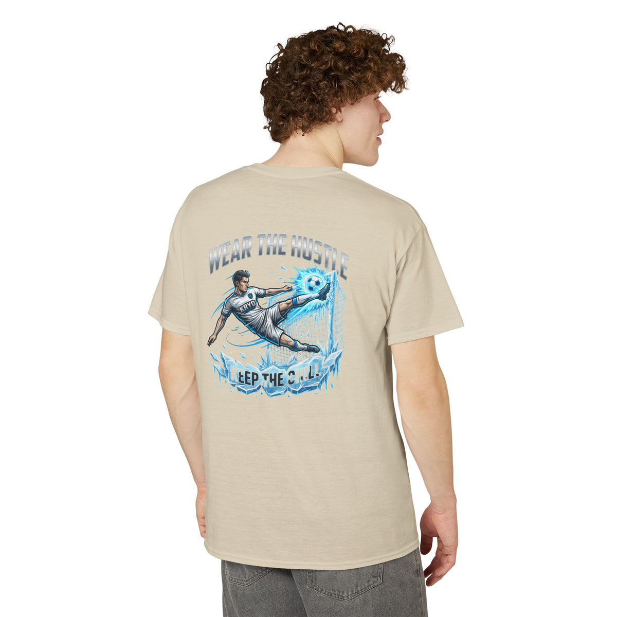 Kryo Soccer Wear The Hustle Soccer T-Shirt — "Keep The Goal" Motivational Graphic Tee