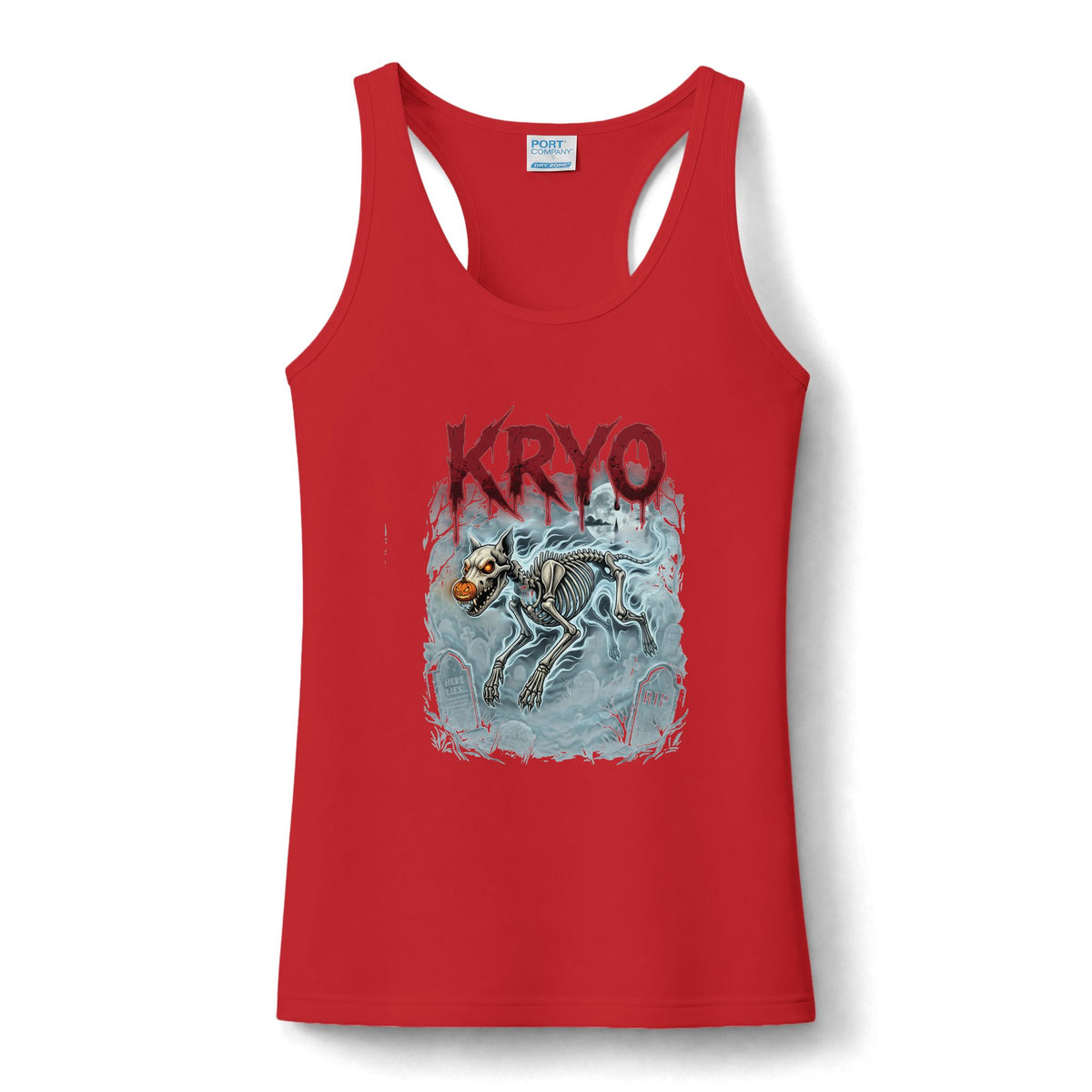 Kryo Skeleton Horse Tank Top — Women’s Gothic Metal Graphic Performance Tank