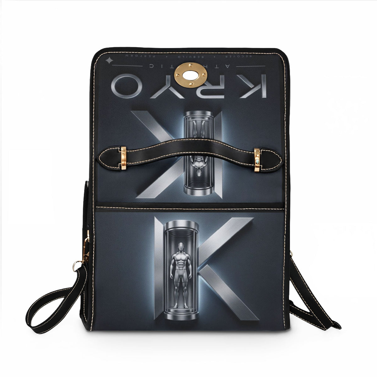 Kryo Athletic Logo Canvas Satchel — Waterproof Branded Shoulder Bag