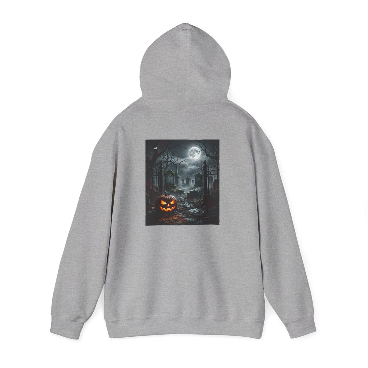 Hoodie — Halloween Haunted House Pumpkin Graphic