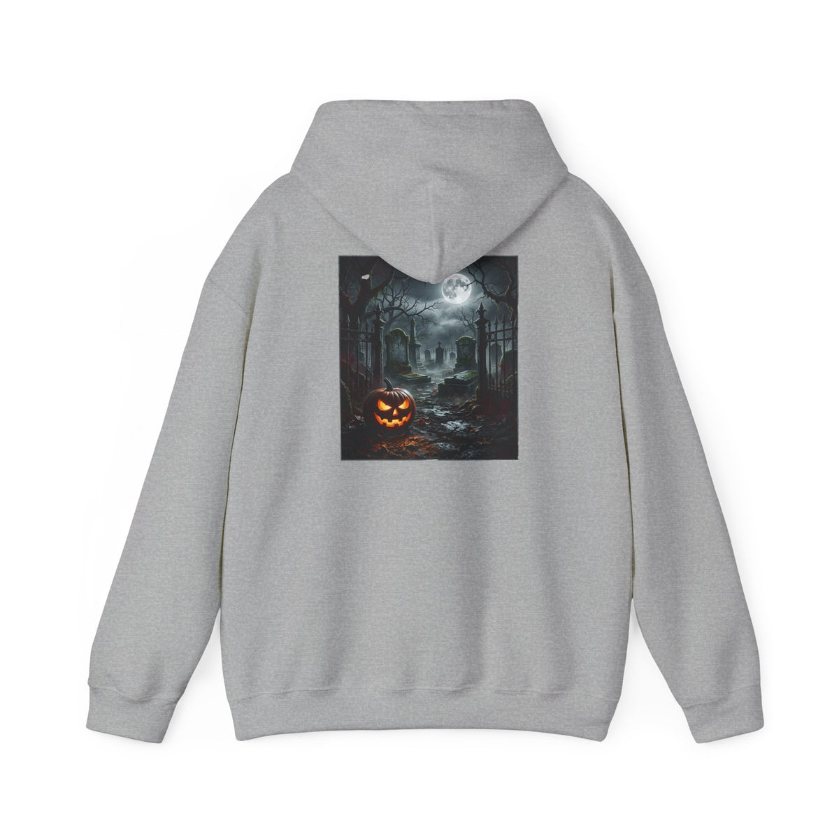 Hoodie — Halloween Haunted House Pumpkin Graphic