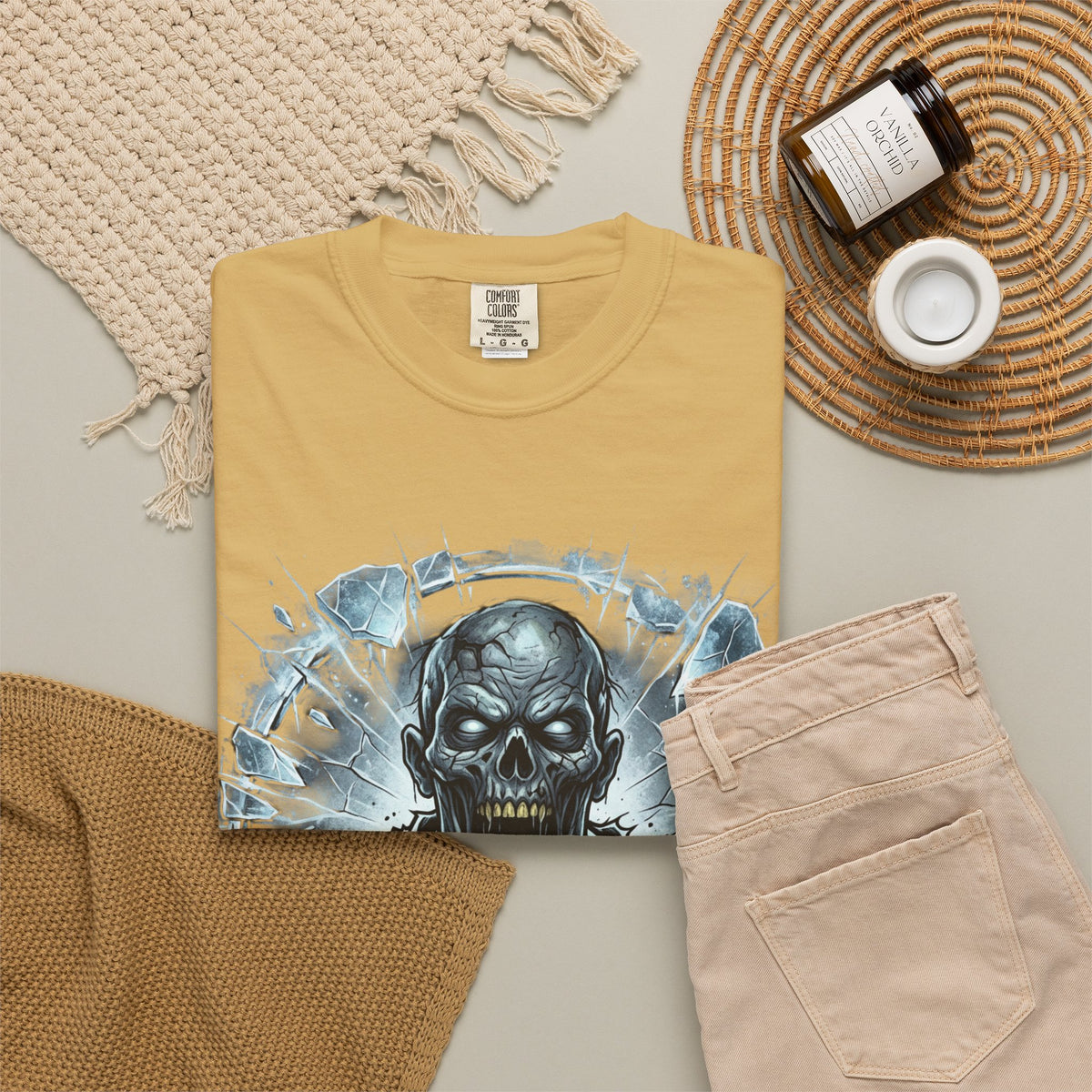 KRYO Skull Graphic T-Shirt — Horror Zombie Illustration Tee