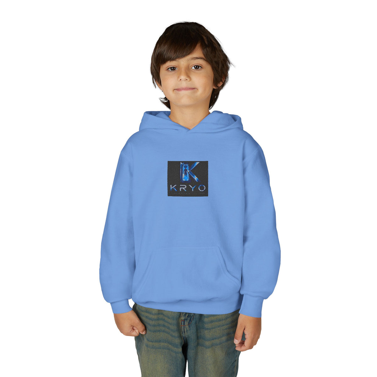 Youth Hoodie with KRYO Blue Logo — Cool Gamer Streetwear