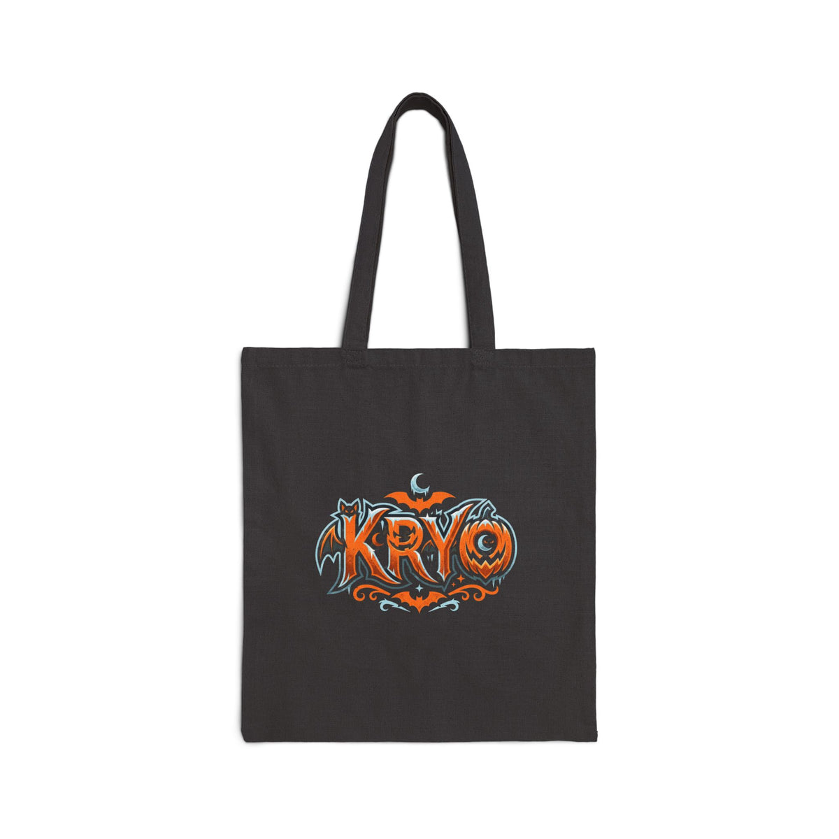 Tote Bag - KRYO Vintage Halloween Pumpkin Lettering Canvas Tote