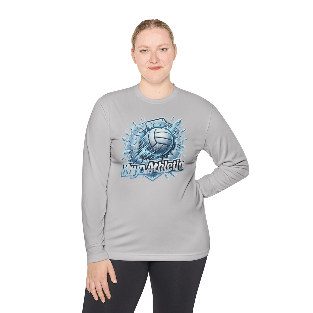 Volleyball Athlete Long Sleeve Tee — ‘Kyn Athletic’ Ice Burst Design