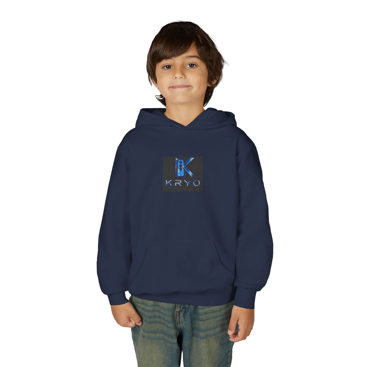 Youth Hoodie with KRYO Blue Logo — Cool Gamer Streetwear