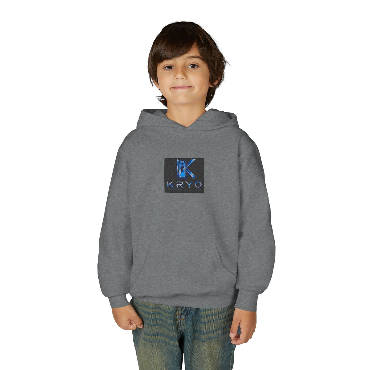 Youth Hoodie with KRYO Blue Logo — Cool Gamer Streetwear