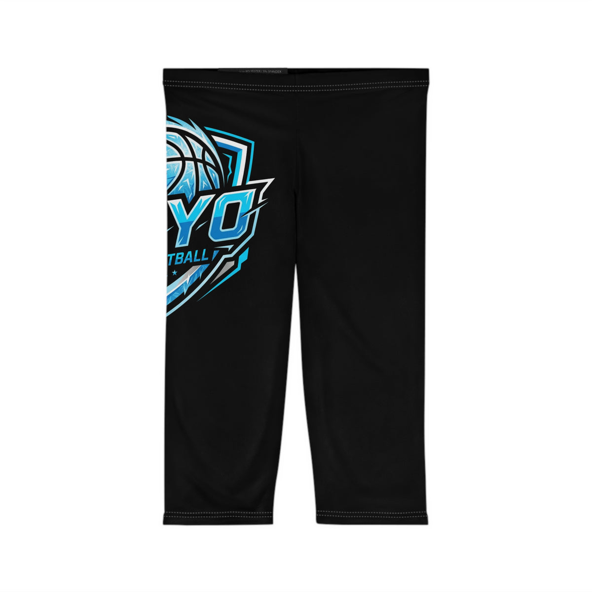 KRYO Basketball Logo Capri Leggings — Women's Athletic Team Crop Pants