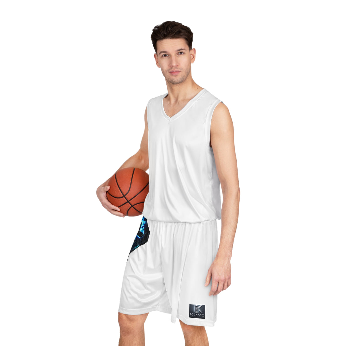 Kryo Heat Check Basketball Shorts — White AOP Athletic Shorts