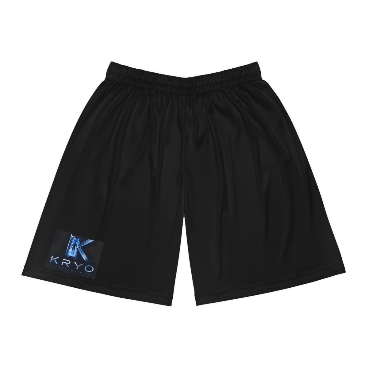 Kryo Black Basketball Shorts — Lightweight Athletic AOP Performance Shorts