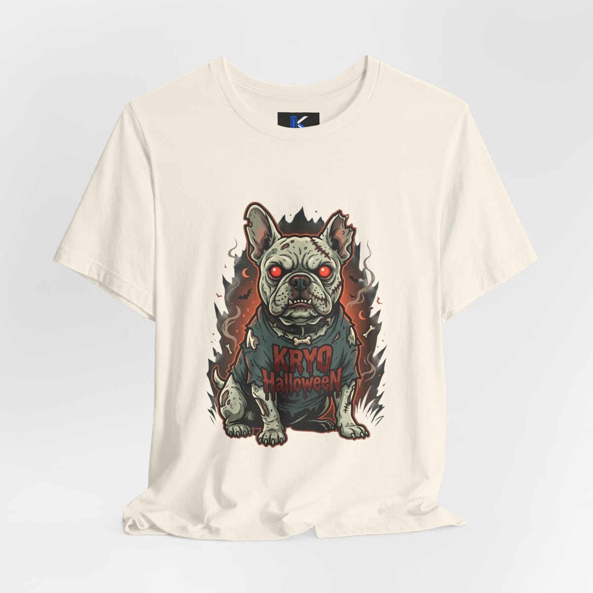 KRYO Halloween Zombie Dog T-Shirt — Creepy French Bulldog Graphic Tee