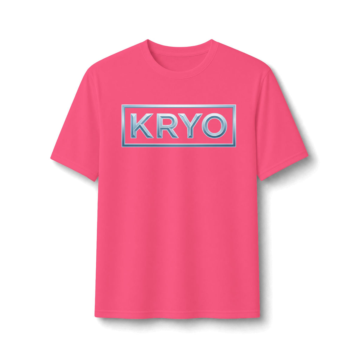 KRYO Blue Logo Performance Tee — Lightweight Athletic Shirt with Frosted Logo
