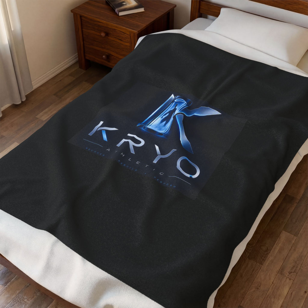 Velveteen Plush Blanket — Kryo Logo Cozy Throw