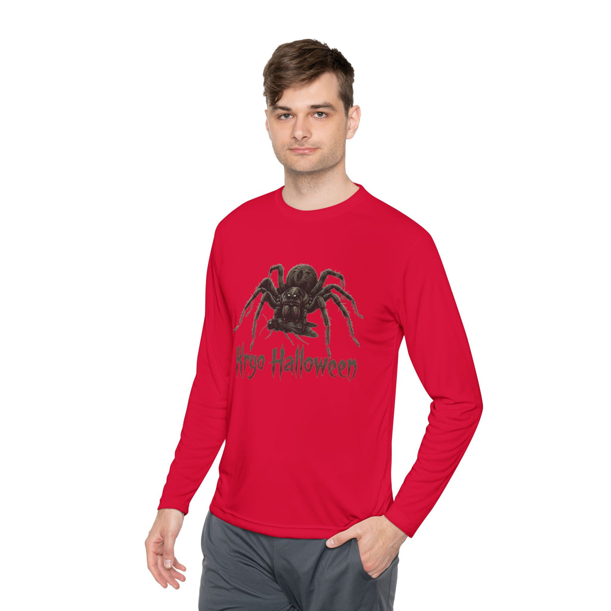 Halloween Spider Long Sleeve Tee — "Kryo Halloween" Graphic