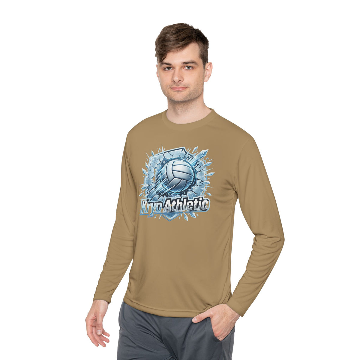 Volleyball Athlete Long Sleeve Tee — ‘Kyn Athletic’ Ice Burst Design
