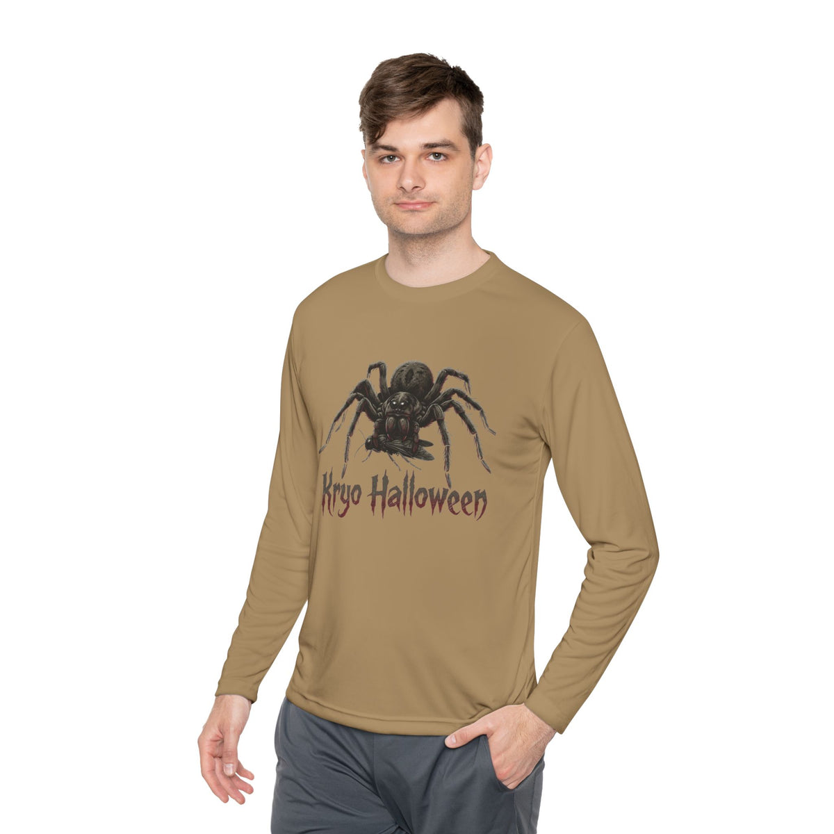 Halloween Spider Long Sleeve Tee — "Kryo Halloween" Graphic